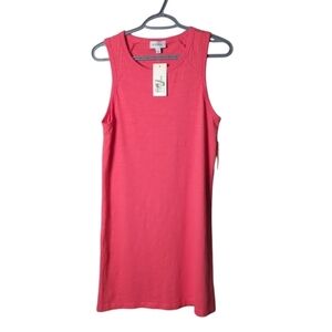 NWT‎ Evereve Bailey Tank Dress Cayenne Pink Size Small Jersey Slub